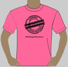T-Shirt Pink gegen Rassismus